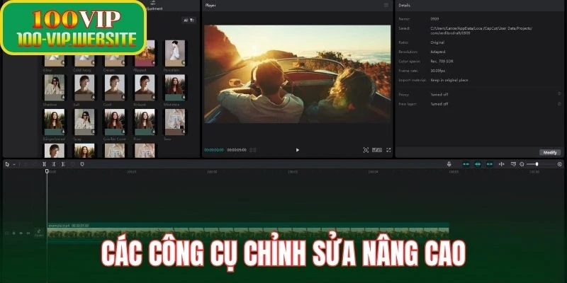 Các công cụ chỉnh sửa nâng cao