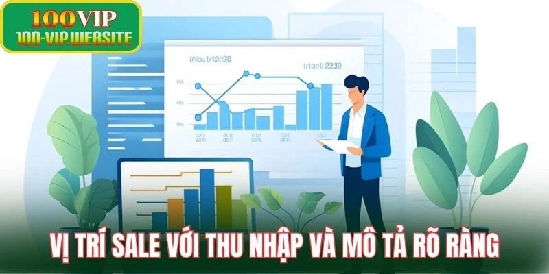 Vị trí Sale với thu nhập và mô tả rõ ràng